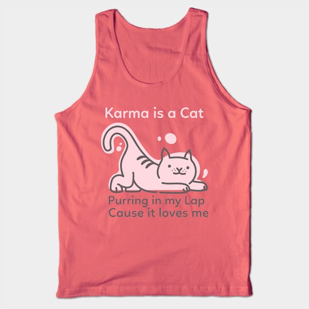 Karma is a Cat Tank Top by LM's Designs